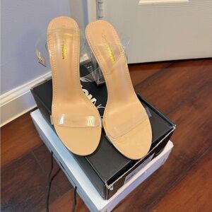 Fashionnova Size 7.5 Clear Sandals